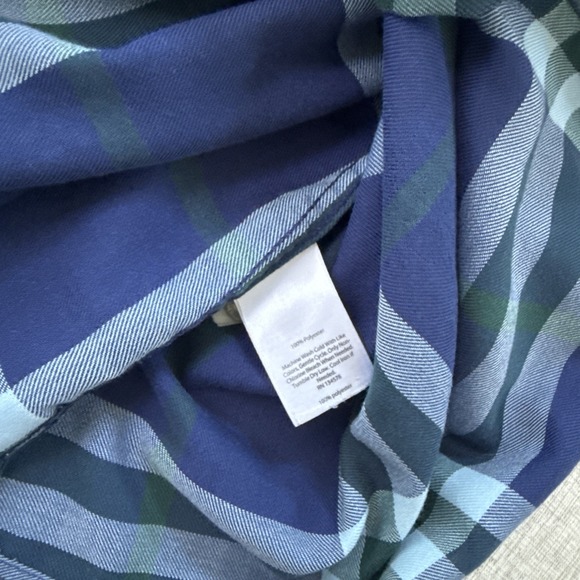 Vineyard Vines Shirt Men's Large Performance Slim Fit Crosby Blue Green Plaid - Picture 7 of 9